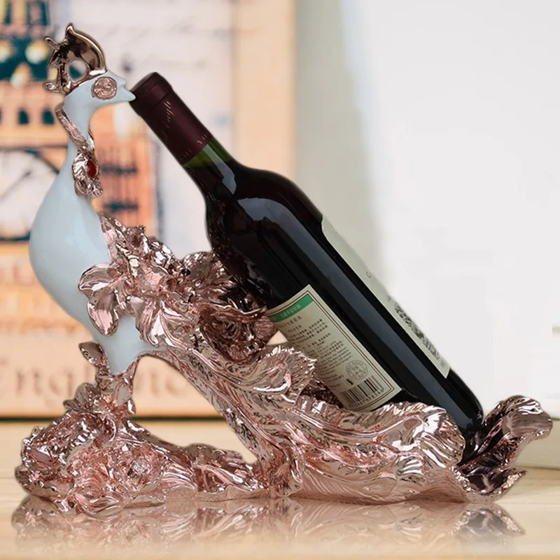 Animal-type wine rack, living room wine cabinet decorative ornaments, craft gifts