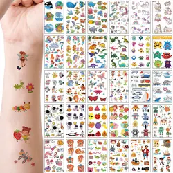 30pcs Temporary Tattoos Waterproof Unicorn Mermaid Fruit Tattoo Stickers for Fake Tattoo for Hand Body