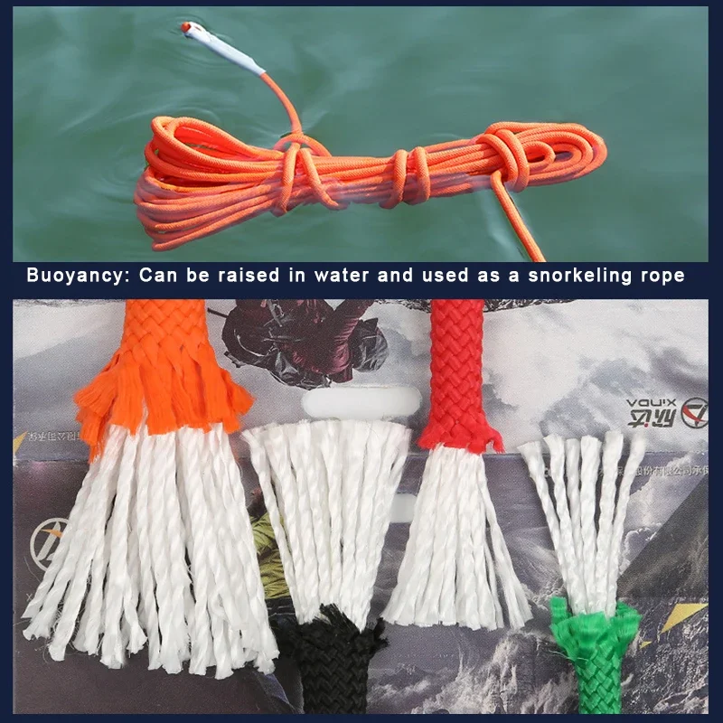 

12mm 10mm 12KN(1200KG) Lanyard Outdoor Camping Rope Climbing Hiking Survival Equipment Tent Accessories Rescue Snorkeling Rope