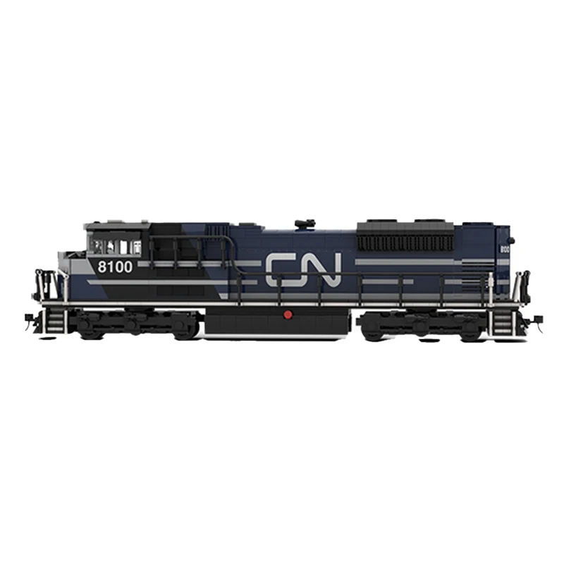 Urban Transportation Series CN 8100 SD70ACE High Speed Train MOC Building Blocks DIY Model Bricks Display Creative Toys Gifts