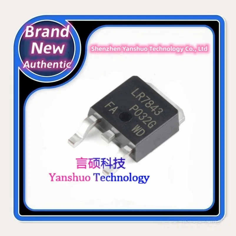 IRLR7843TRPBF 100% original, MOSFET N channel withstand voltage 30V, current 161A