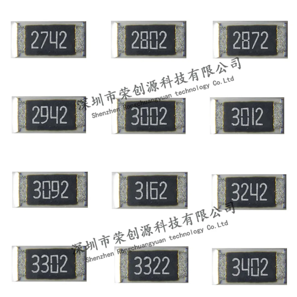 100pcs/lot 2010 smd Chip Resistor 1% 2742 2802 2872 2942 3002 3012 3092 3162 3241 3302 3322 3402 5.0*2.5mm