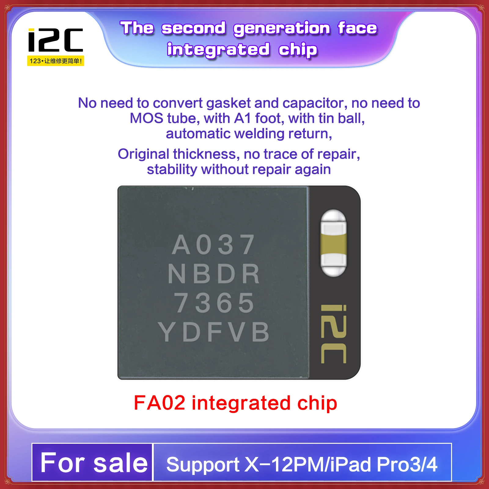 

i2C Integrated Face Chip for Phone Model X-12 Pro Max iPad Pro 3 / 4 Use for Device MC14 i6S 10pcs/pack