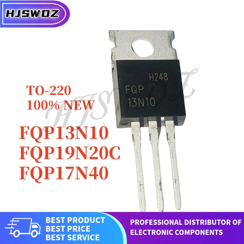 10PCS Brand NEW FQP13N10 FQP17N40 FQP19N20C FQP19N20 TO-220 MOSFET Field-Effect Transistor High Power In Stock