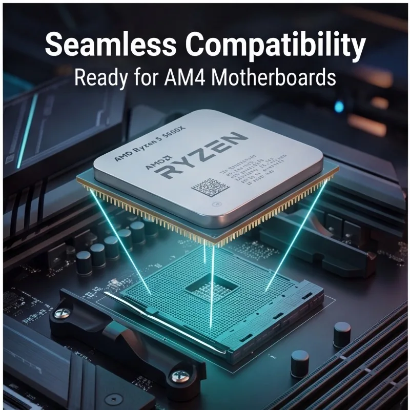 Streaming Workstation CPU Ryzen 5 5600X 6 Core 12 Thread 3.7GHz 7NM 65W 32MB Cache AM4 Socket Processor view 2