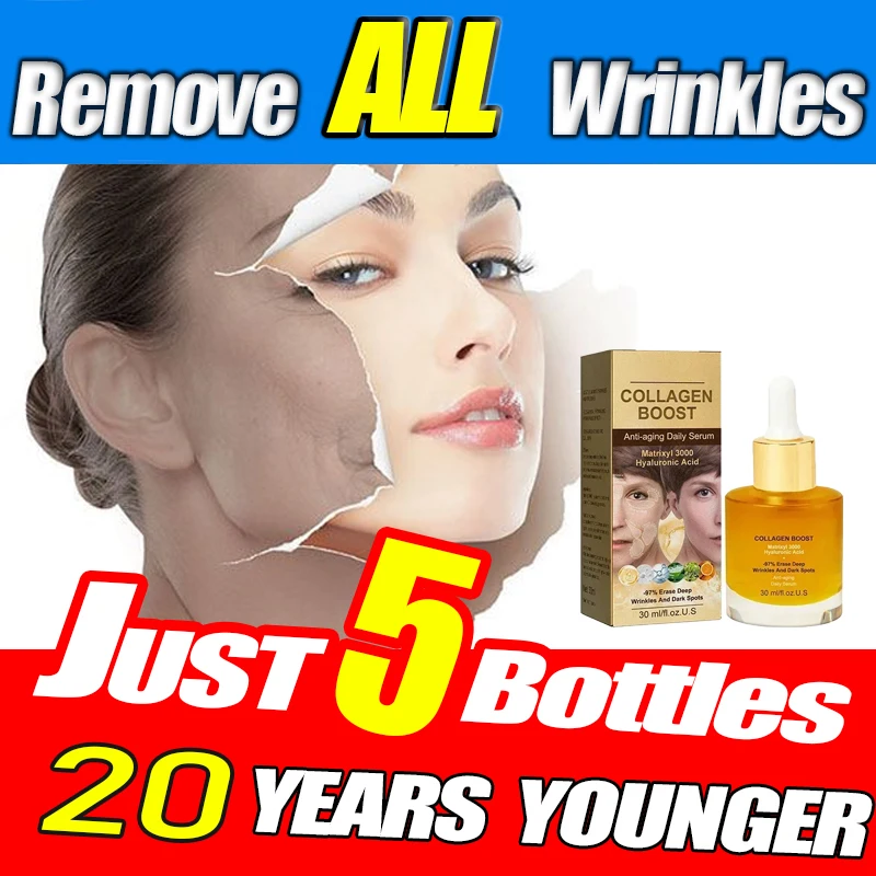 Collagen Face Serum Anti-wrinkle Facial Serum To Remove Wrinkles Fine Lines Around The Eyes Crow's Feet Neck Wrinkl Serum Facial