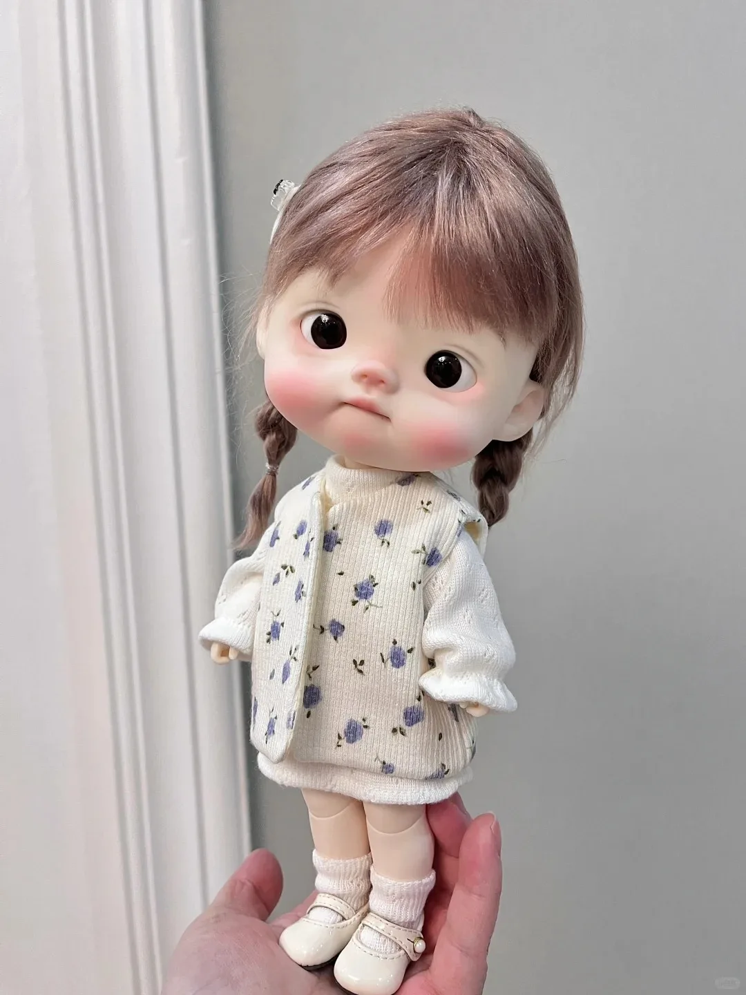 Boneca 1/6 diandian bjd resina diandi qbaby sorriso bao huhu corpo de peixe grande blythe ob11 acgn resina animal bodymold