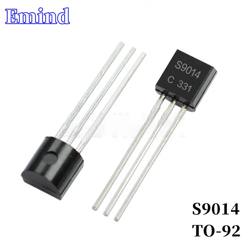 

300/500/1000/2000/3000Pcs S9014 DIP Transistor TO-92 NPN Type 45V/200mA Bipolar Amplifier Transistor