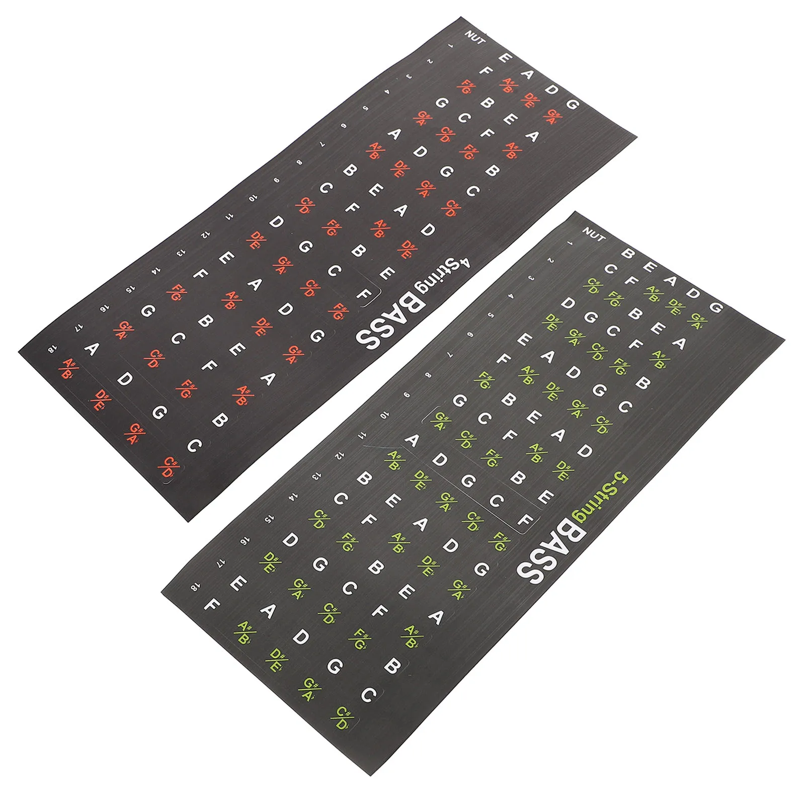 

2pcs Guitar Fretboard Stickers Finger Inlay Scale Accessories Bright Clear Notes Reusable Beginner Practice Decals