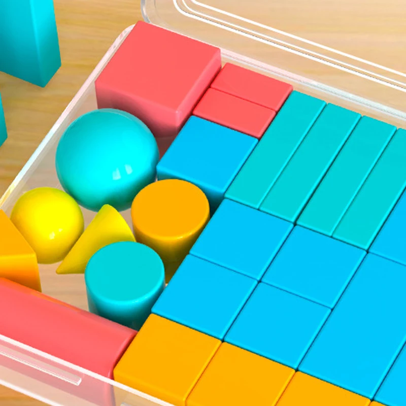 28/36PCS Geometric figure teaching aids shape square volume wood primary school first grade mathematics teaching Aids