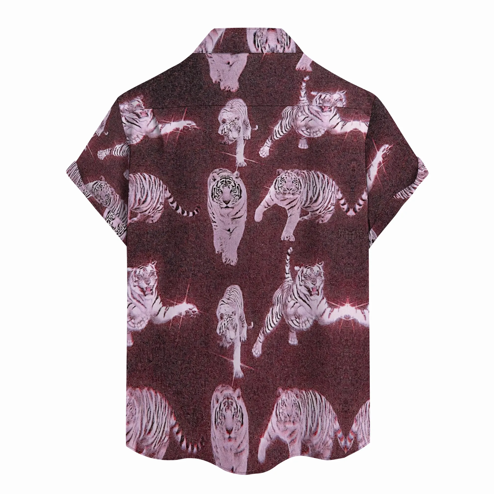 YEAE Men's Black Floral Printed Shirt 100% Cotton Short Sleeve Casual Summer Trendy Stylish Design