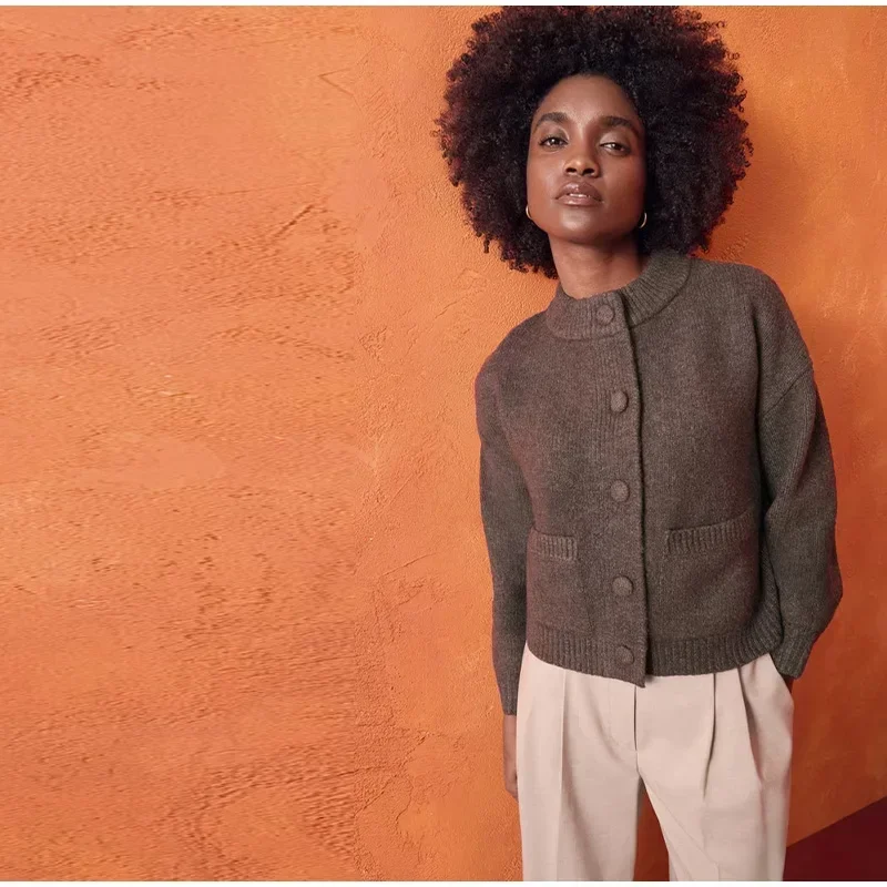 Elegant Knit Solid Women Cardigan O Neck Full Sleeve Single Breasted All-match Pocket Lady Jacket 2026 Spring Female Knitwear 28 Sc43d680b7dcf4510b7fd4dbbfc0521a6w