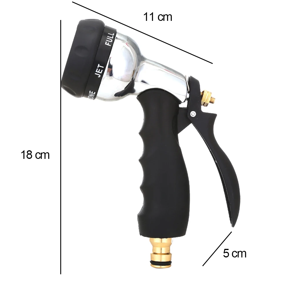 

Metal Water Spray Gun High Pressure Metal Irrigation Water Gun Rust Prevention with Rubber Handle for Car Garden Lawn Wash