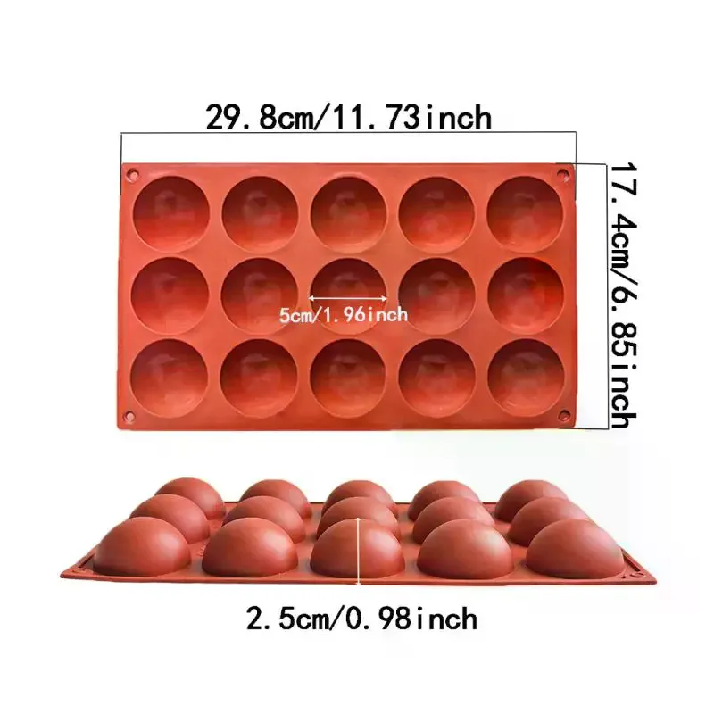 Half Sphere Silicone Mold Chocolate Sphere Mousse Dessert Baking Tray