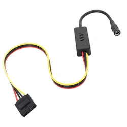 Angitu Adapter DC 5525 to Sata/Molex Hard Drive Cable DC to 1x2x3x4xSATA Hard Drive Cable DC 12V to SATA 12V to Molex 4PIN