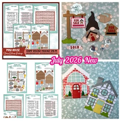 July 2026 New Jaded Blossom Mini House Gnome Dies: House Add Ons Metal Cutting Dies and Stamps for DIY Handmade Scrapbook Card