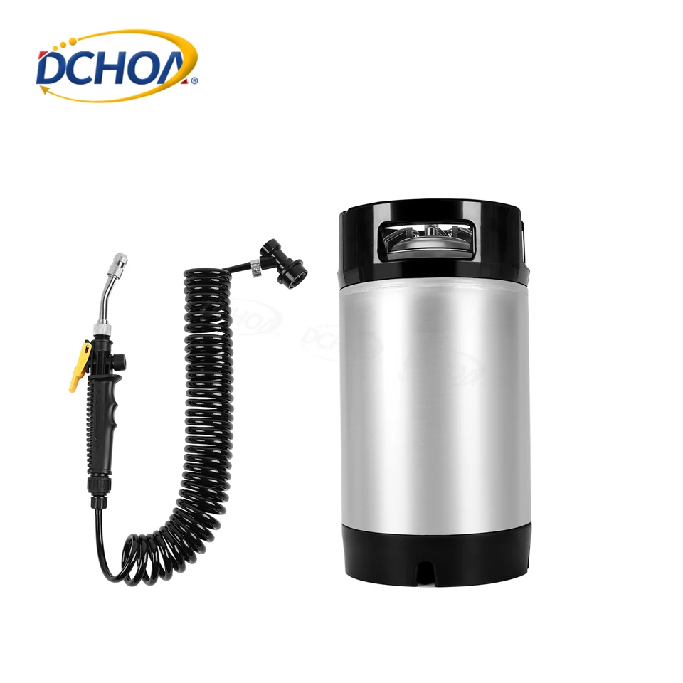 Portable Stainless Steel 9.5/19L High Pressure Washer Tank Capacity Barrel Window Tint Keg Sprayer Bucket With the hose