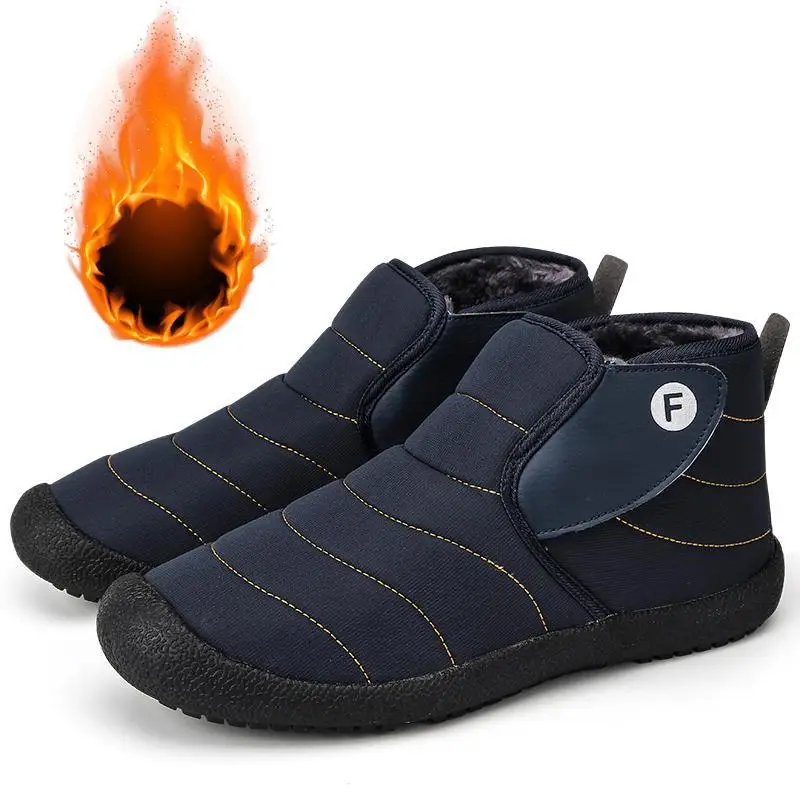 New Style Winter Sheep Wool Old Beijing Cloth Shoes Men's Cotton boots with Velvet Warm Men's Casual Shoes Middle Aged Dad Shoes