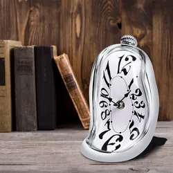 Clock,Melted Clock Decor, Art Inspired Wall Clock, Funny Creative Gift Used For Decorative Home Shelf Desk Table Wall Clock