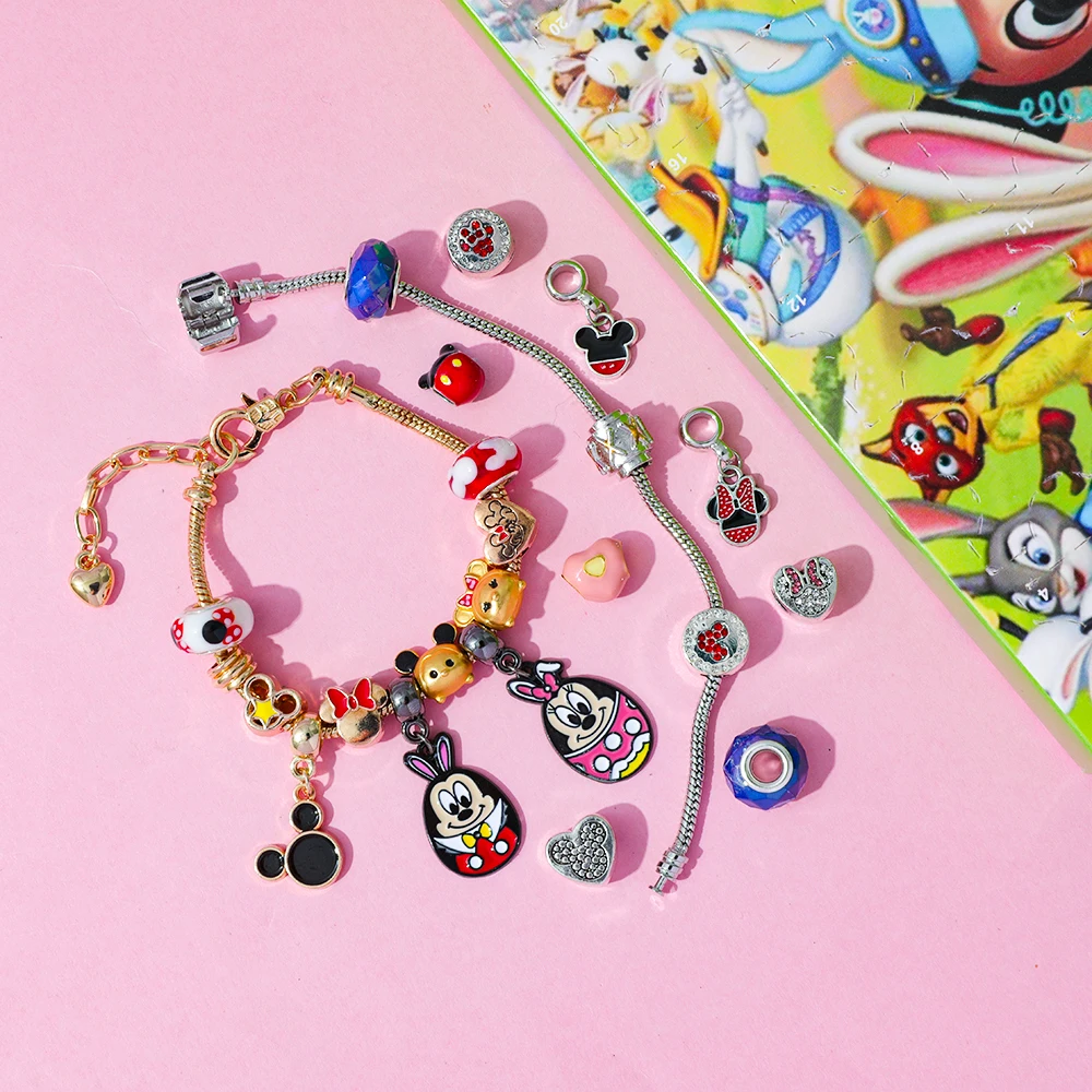 Disney Mickey Mouse Charm Blind Box - Creatieve DIY Minnie Hanger Advent Surprise voor meisjes Uniek prachtig speelgoedcadeau