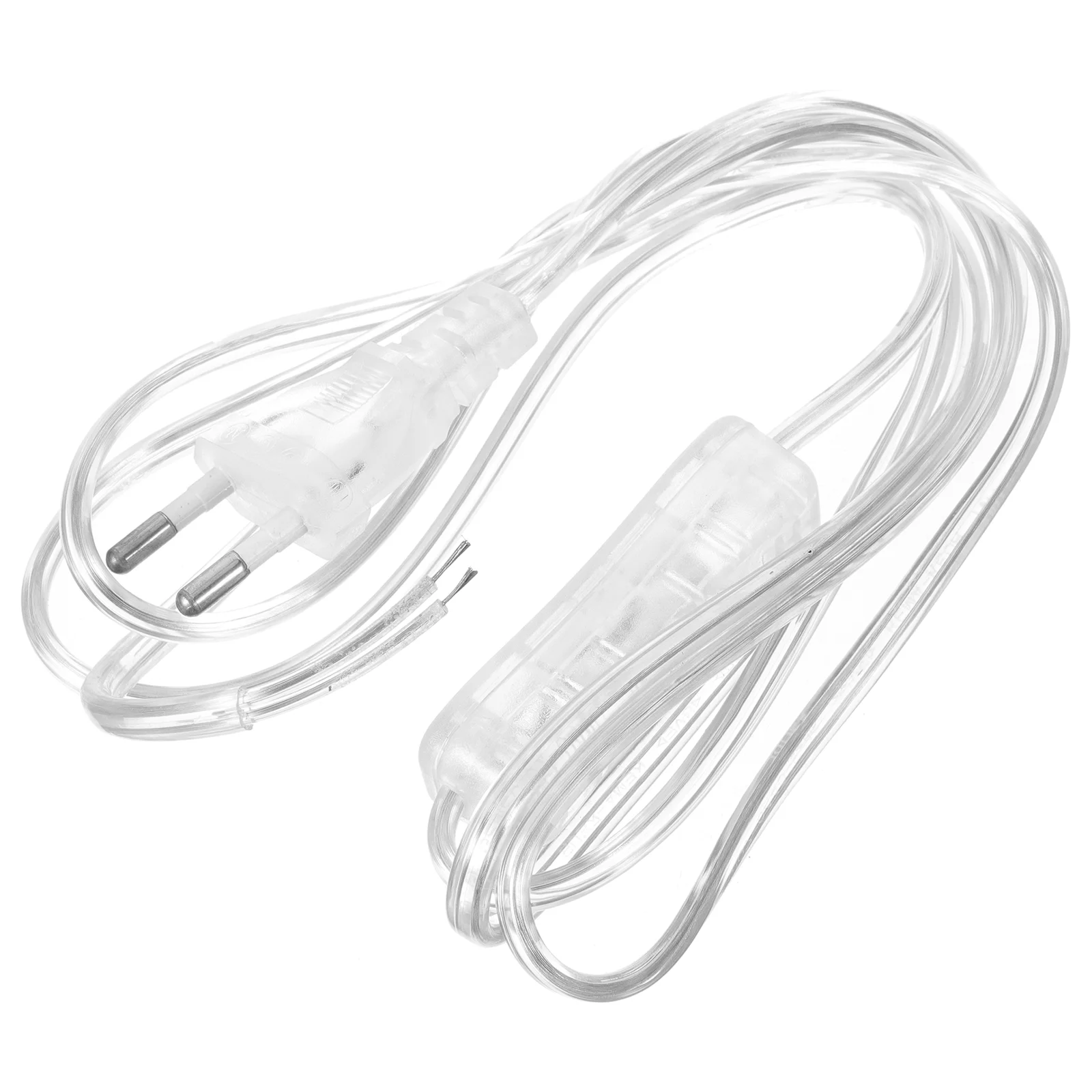 

Extension Cord Plug Replacement Lamp with Switch Slender Clear Pvc Transparent Wire Indoor Thin Repair