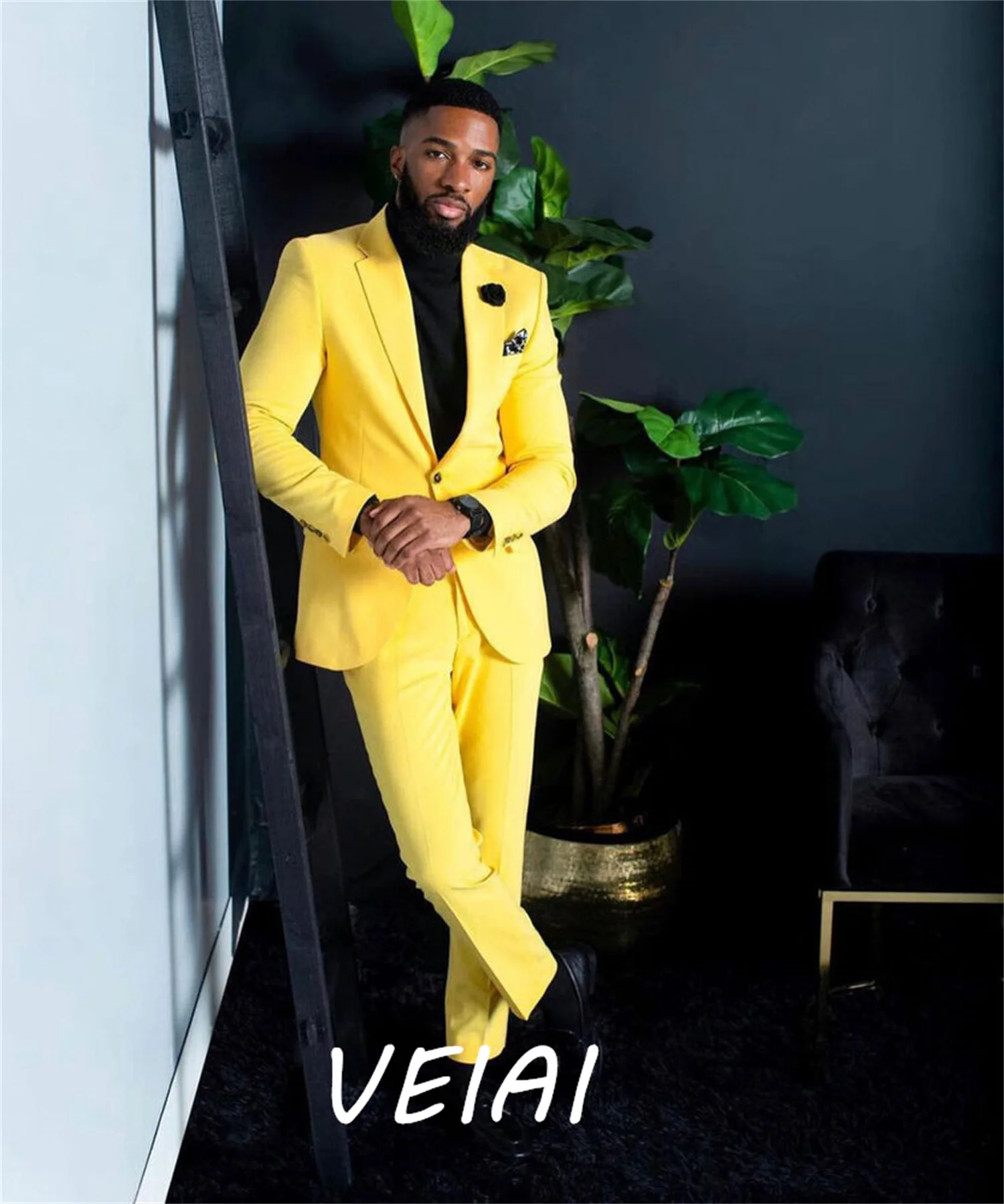 

CustomizedHandsome Men's Formal White Linen Suits Groom Wear Double Breasted Party Wedding Peaked Lapel Tuxedos(Jacket+Pants)