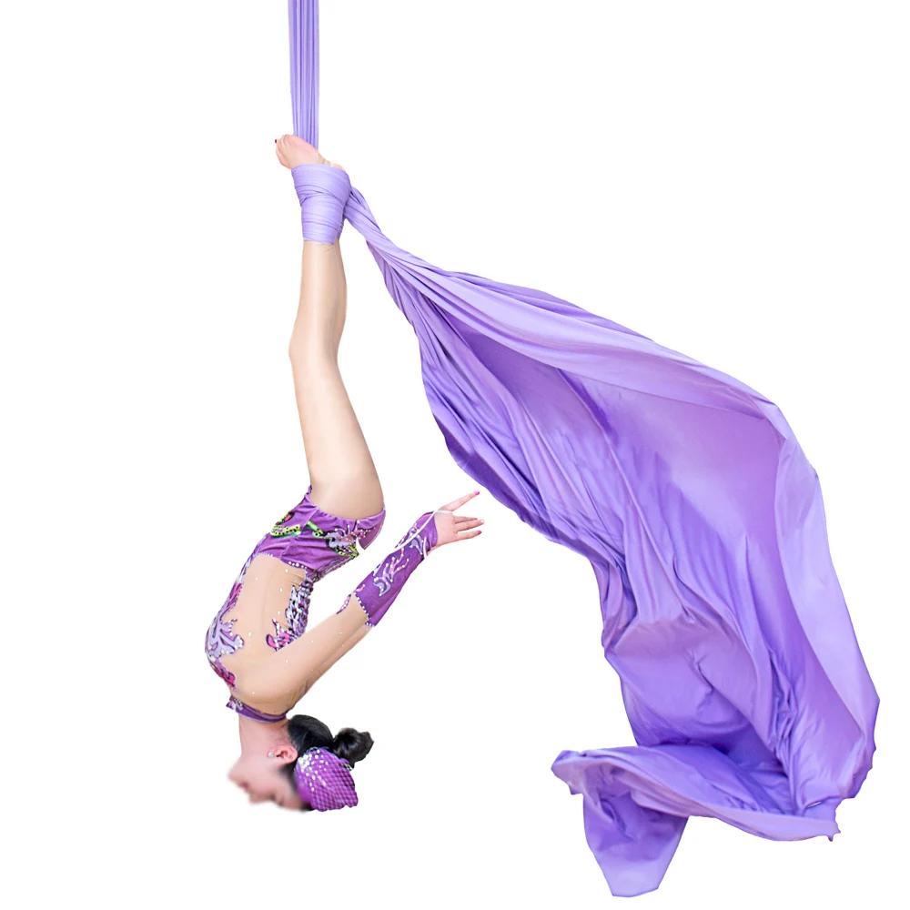 15.3yards 14m Aerial Silks Fabric Fitness GYM Home Outdoor Anti-Gravity Body Building Yoga Hammock Silk Swing Pilates Yoga Belt