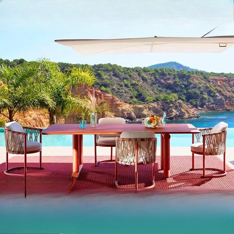 

Outdoor rattan tables and chairs courtyard villa open-air balcony leisure chairs outdoor garden waterproof and sunscreen