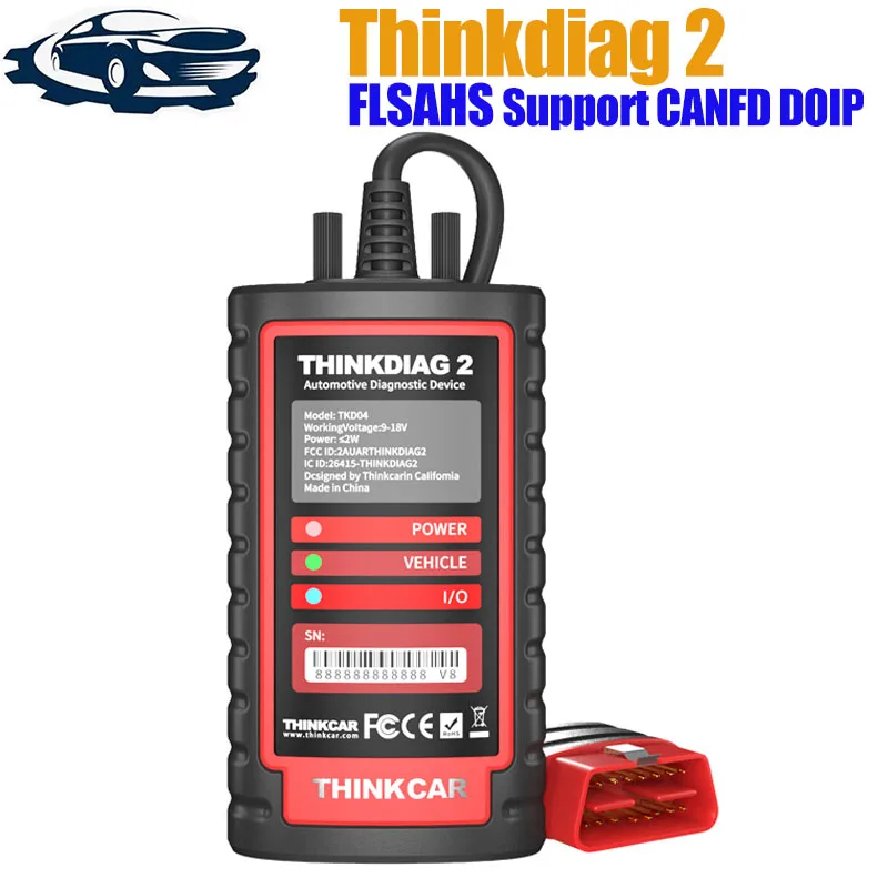 

Original Thinkdiag 2 Supports CAN FD Protocols FOR D-Z Software Thinkdiag2 Bluetooth Connector PK DBSCAR VII GOLO DBSCAR 5