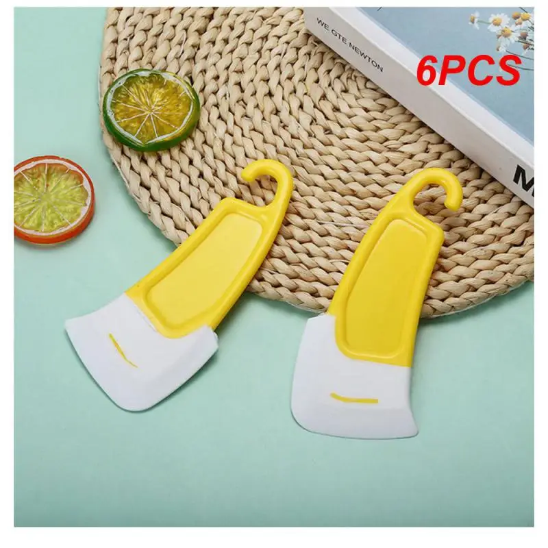 6PCS Clean Blade Scraper High Temperature Resistance Degreating Multi-function Soft Household No Injury Decontamination Kitchen