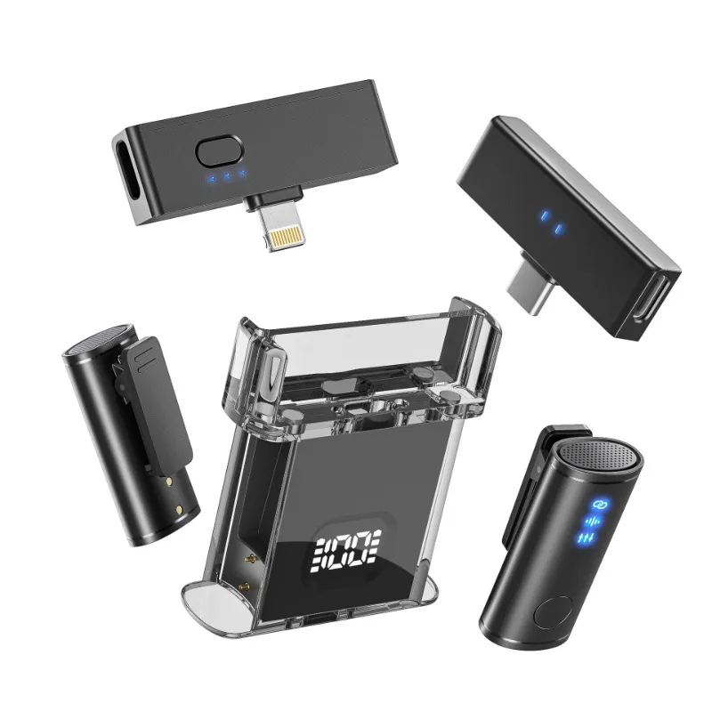 

Wireless collar clip microphone live mukbang recording universal professional sound card singing microphone sound card