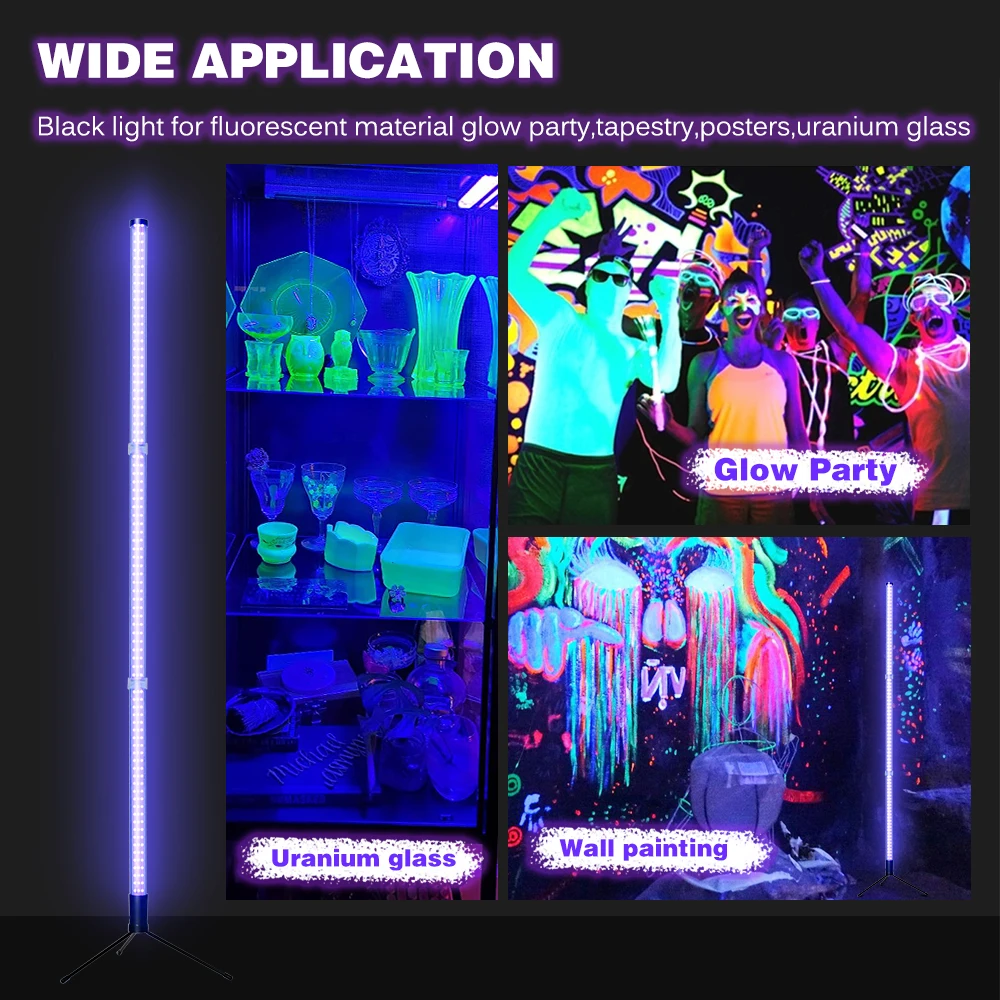 UV Light Tube High Quality For Blacklight Poster UV Art Bedroom Ultraviolet Light For Halloween Blacklight Club Spot Light