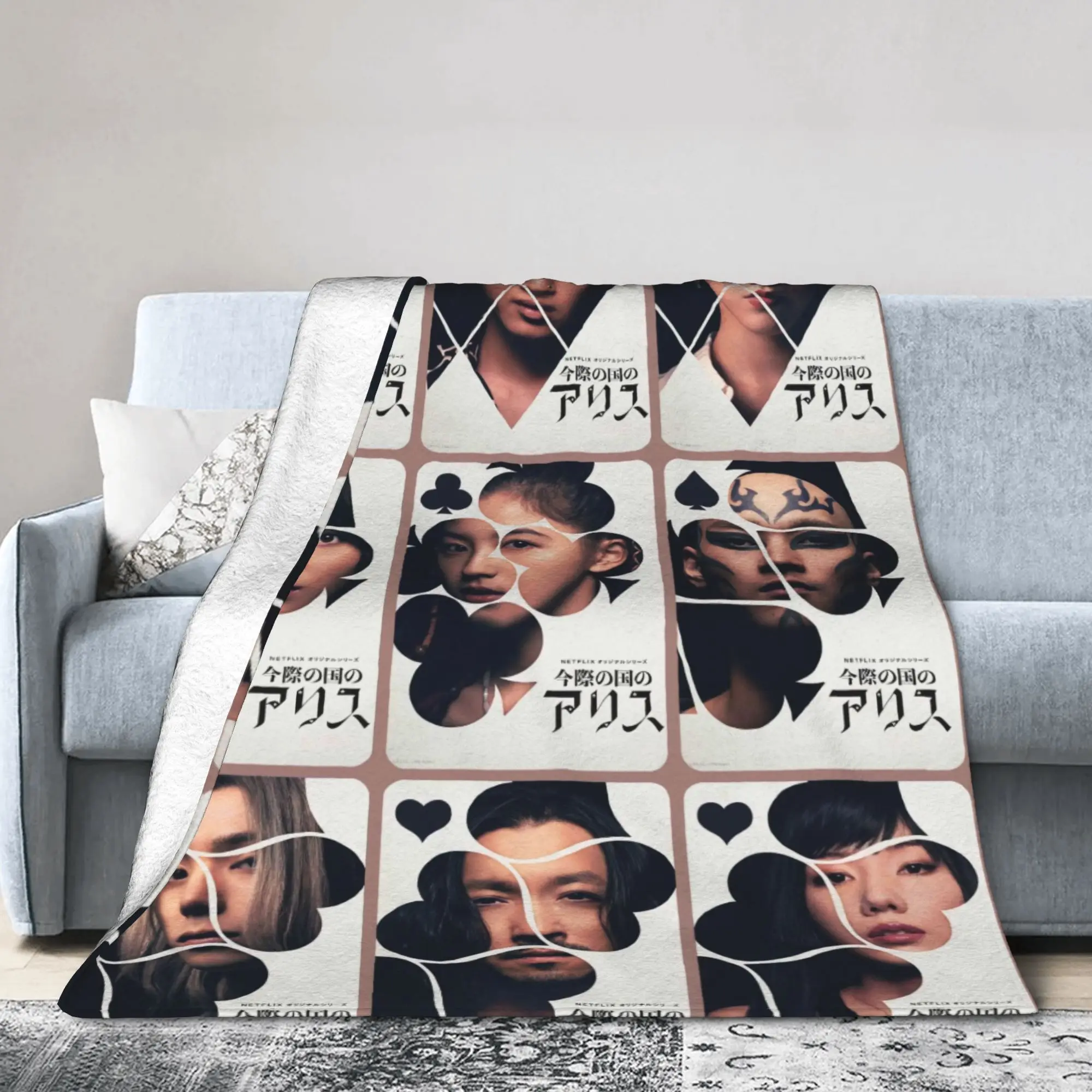 

Alices in Borderland Character Plush Blankets Boy Girl Flannel Throw Blanket For Home Decor Soft Customized Quality Bedspread