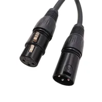 Cable DMX512 XLR macho a hembra, Cable de Audio M/F OFC blindado para mezclador de micrófono, 0,5 M