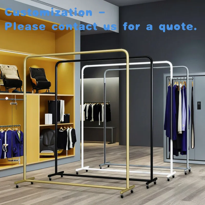 

custom.MR02 Metal Rack Clothes Display Industrial Clothing Rack Garment Rack Wall-Mounted Telescopic Clothing Rail