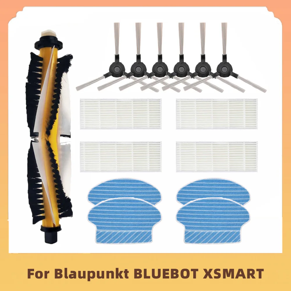 For Blaupunkt BLUEBOT XSMART BPK-VCBB1XS Robotic Vacuum Cleaner Roller Brush HEPA Filters Dust Bag Side Brushes  Accessories