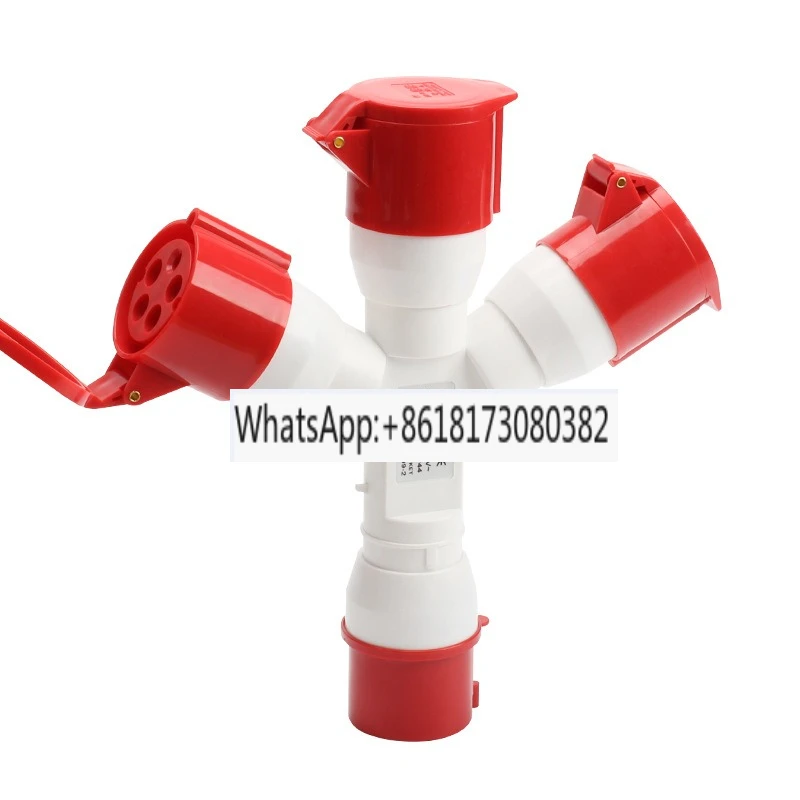Docking one point three industrial socket 5X32A tee aviation plug socket waterproof IP44 1025-3