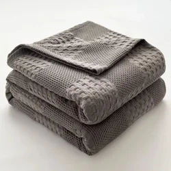 WASART Summer cotton muslin towel quilt nap thin throw blanket adult child bedspread air-conditioning cozy comforter 150/180cm