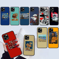 ER2 Aesthetic Van Gogh Mona Lisa David Soft Silicone Case for iPhone X XR XS Max 8 7 Plus SE