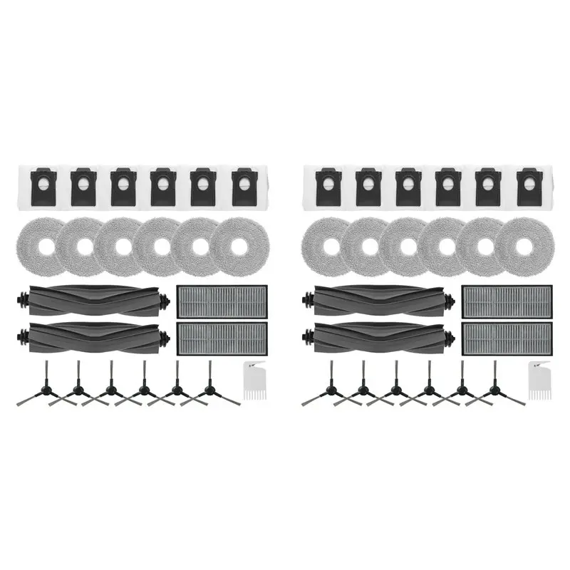 AFOURT-2 Set Accessory Set For Dreame L10s Pro Ultra Heat, Main Brushes,Filters,Edge Brushes,Dust Bags