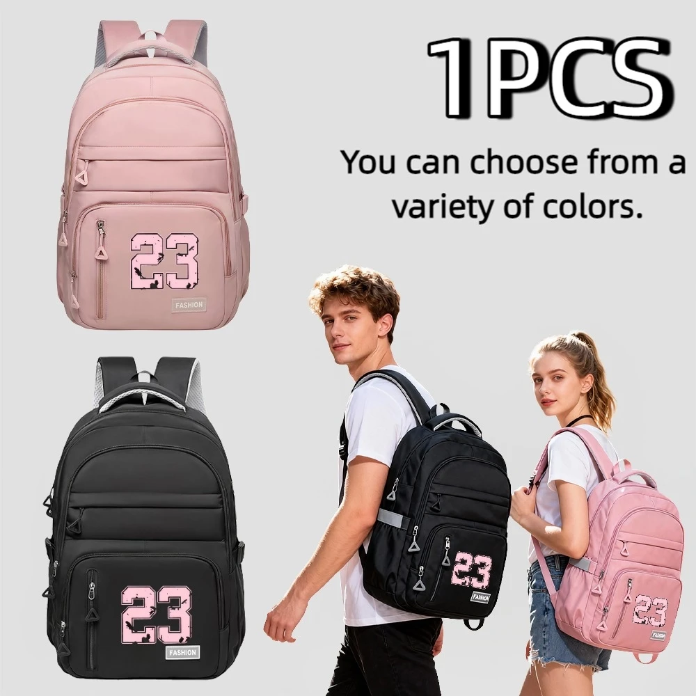 

1pc Fashionable Multifunctional Outdoor Leisure Backpack with 23 Print Numbers | Lightweight, Durable, Adjustable Shoulder