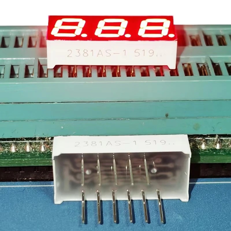 

10PCS LED Digital Tube 0.28 Inch 3 Digit Display Tube 2381AS Common Cathode 2831BS Common Anode High Brightness Red Led Display