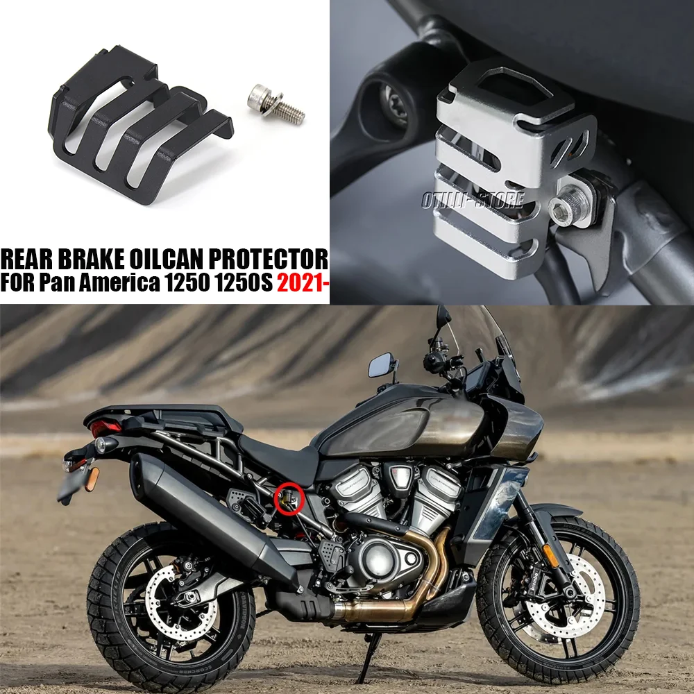 

NEW Motorcycle Accessories Rear Brake Fluid Reservoir Guard Cover Protector For PAN AMERICA 1250 1250S PA1250 PA1250S 2021 2022