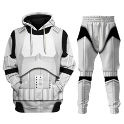 Space Battle Cosplay Hoodies 3D Printed pants+Hoodie 2PCS Set Tracksuit Men Oversize Vintage Streetwear Kids Hoodie Pants Set
