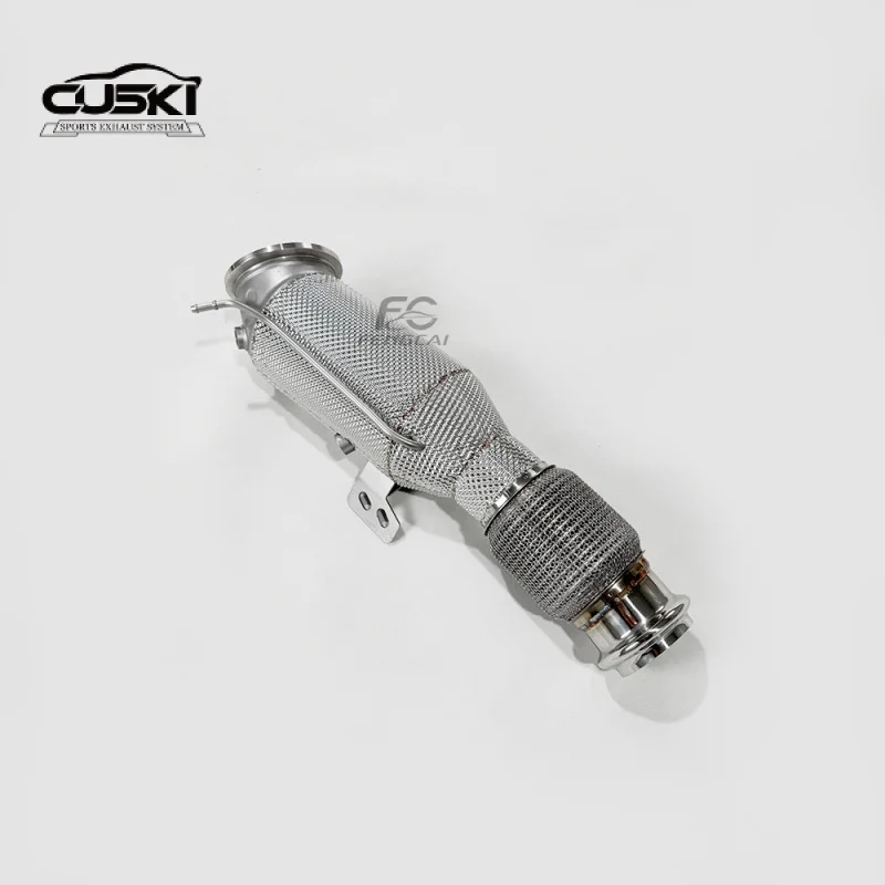 عادم ماسورة سفلية من الفولاذ المقاوم للصدأ عالي التدفق لسيارات BMW G20 M340 B58 Euro 6 مع مخرج طاقة للتحكم في نظام عادم OPF