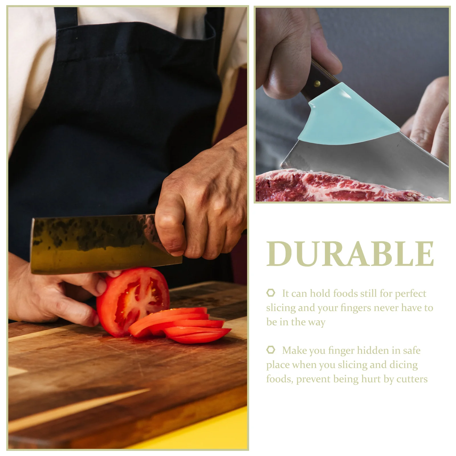 

2Pcs Silicone Finger Guards Kitchen Hand Protective Cutting Safety Covers Food Holder Cooking Finger Protectors Kitchen Supplies