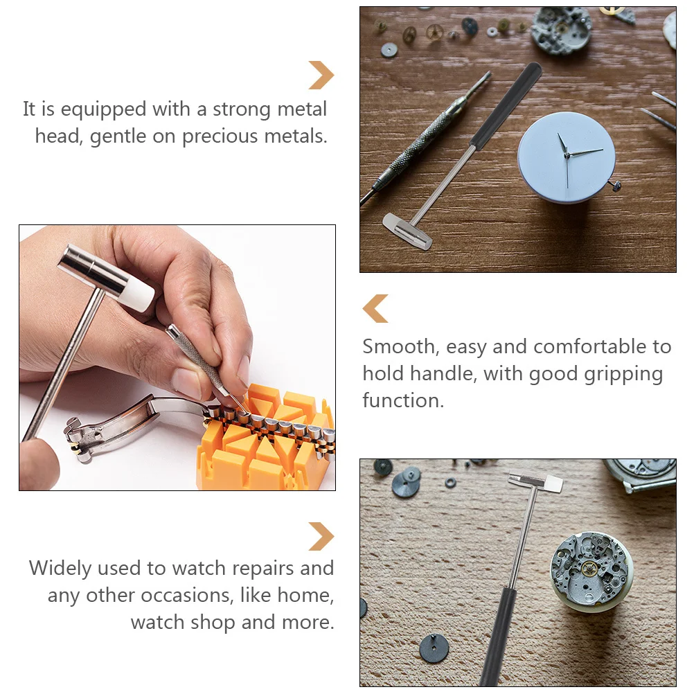 

2pcs Repair Mini Size Smooth Surface For Hammer Tool Home Watch Shop Repairing Tools Watch Part Repair Hammer Tool