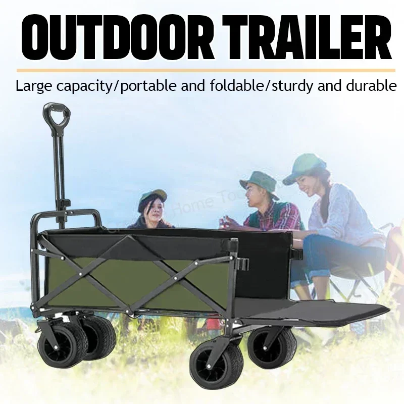 

Folding Wagon Cart Outdoor Camping Wagon Large Trolley cart Beach Wheeled Trolley Handcart Foldable trolley Picnic Garden Carts