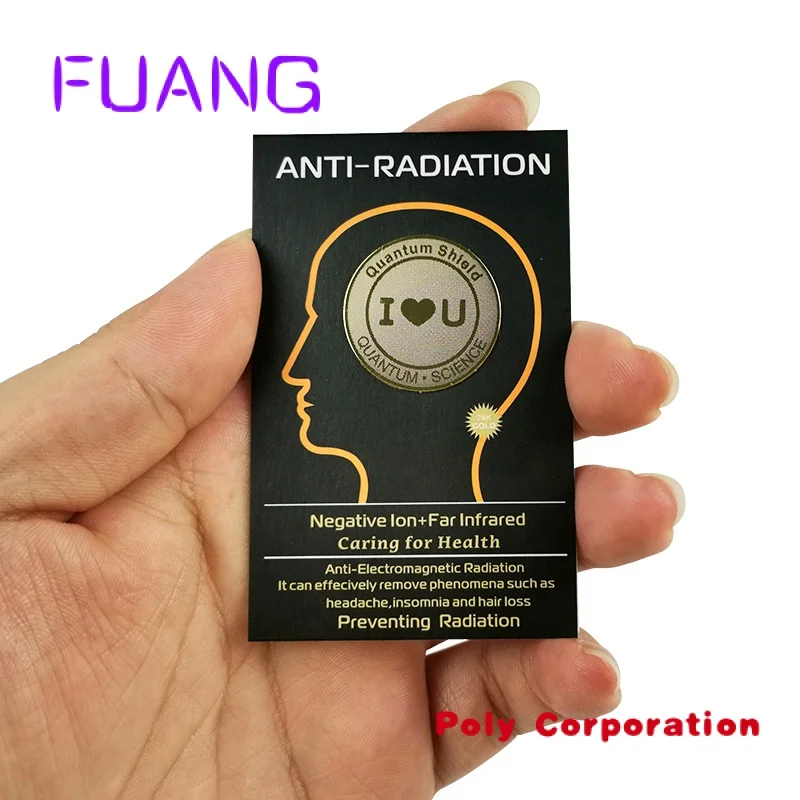 Stiker pelindung ponsel antiradiasi, stiker pelindung EMF energi Quantum ukuran Logo kustom untuk ponsel