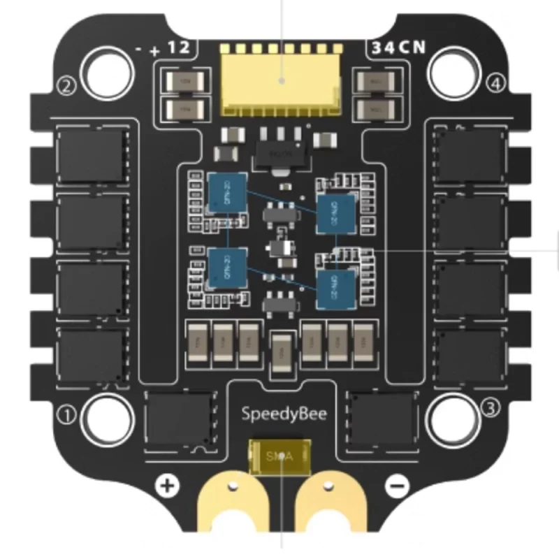 2024 SpeedyBee F405 V3 50A stack BLS 50A 4-in-1 Electric Adjustable 30.5 x 30.5 mm Mounting holes for FPV